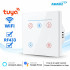 Tuya WiFi 1 Fan & 2 Light Smart Switch (Black, White)